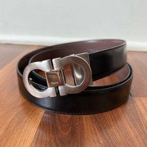 Salvatore Ferragamo Gancini reversible leather belt